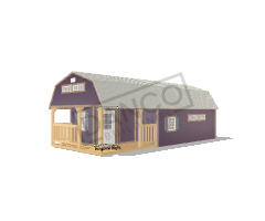 Wraparound Porch Lofted Barn Cabin 14x32