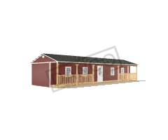 Side Porch Cabin 16x50