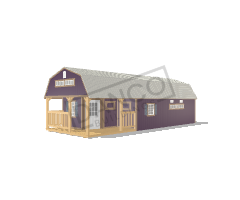 Wraparound Porch Lofted Barn Cabin 14x36