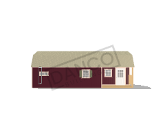 Corner Porch Lofted Barn Cabin 14x32 - Image 3