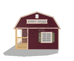 Corner Porch Lofted Barn Cabin 14x32 - Image 5