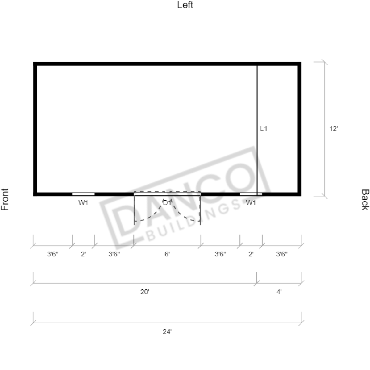 Side Lofted Barn 12x24/231512 - Image 2