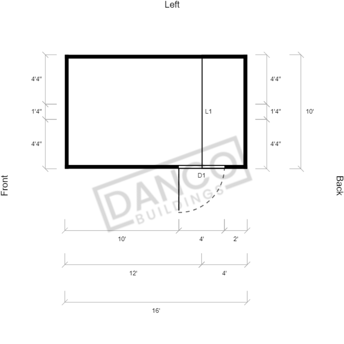Side Lofted Barn 10x16 - Image 2