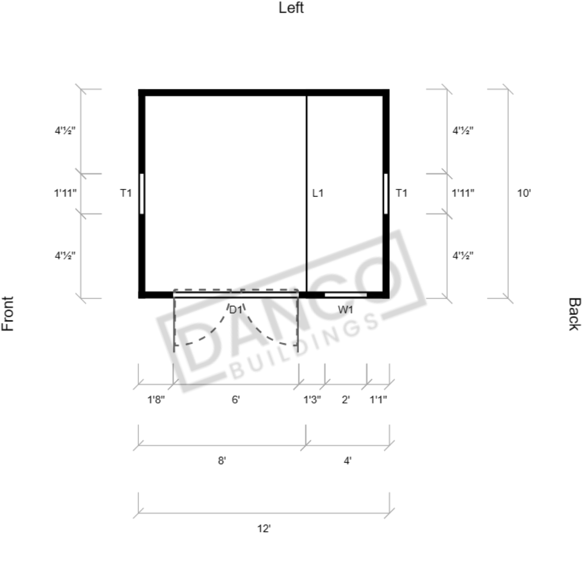 Side Lofted Barn 10x12 - Image 2
