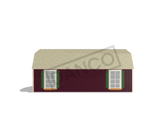 Corner Porch Lofted Barn Cabin 16x28 - Image 4