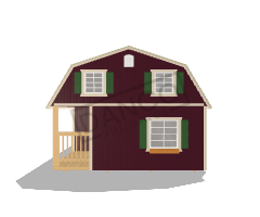 Corner Porch Lofted Barn Cabin 16x28 - Image 5