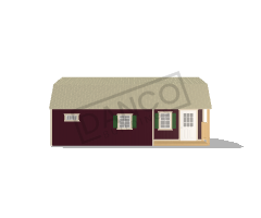 Corner Porch Lofted Barn Cabin 16x28 - Image 3