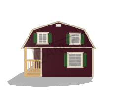 Corner Porch Lofted Barn Cabin 16x28 - Image 5