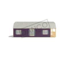 Wraparound Porch Lofted Barn Cabin 14x32 - Image 4