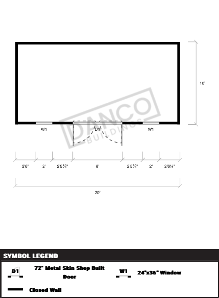 Extra Economy Lofted Barn 10x20 - Image 2