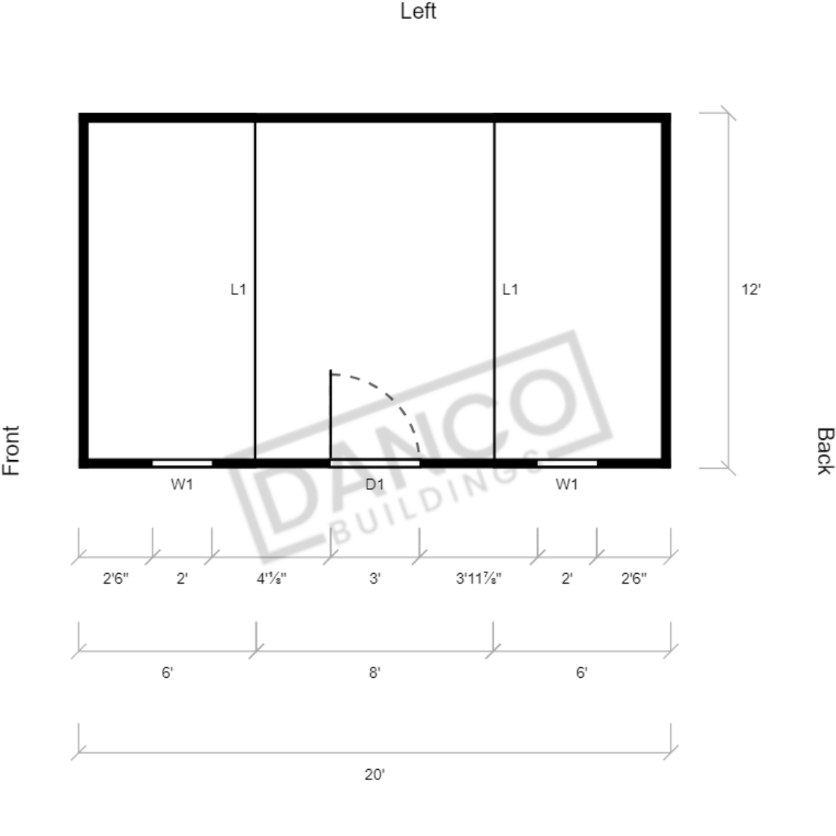 Side Lofted Barn 12x20 - Image 2