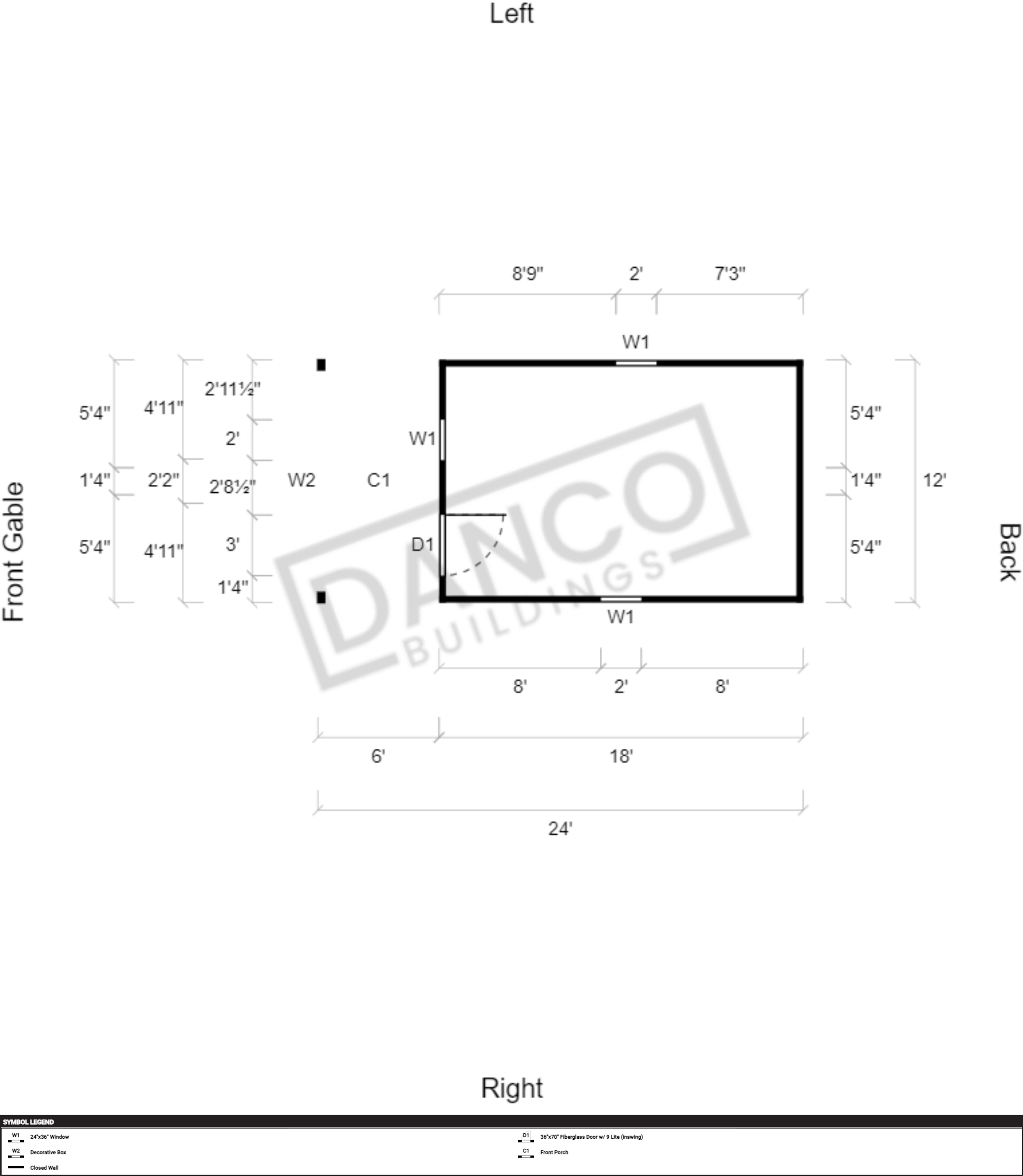 Lofted Barn Cabin 12x24 - Image 2