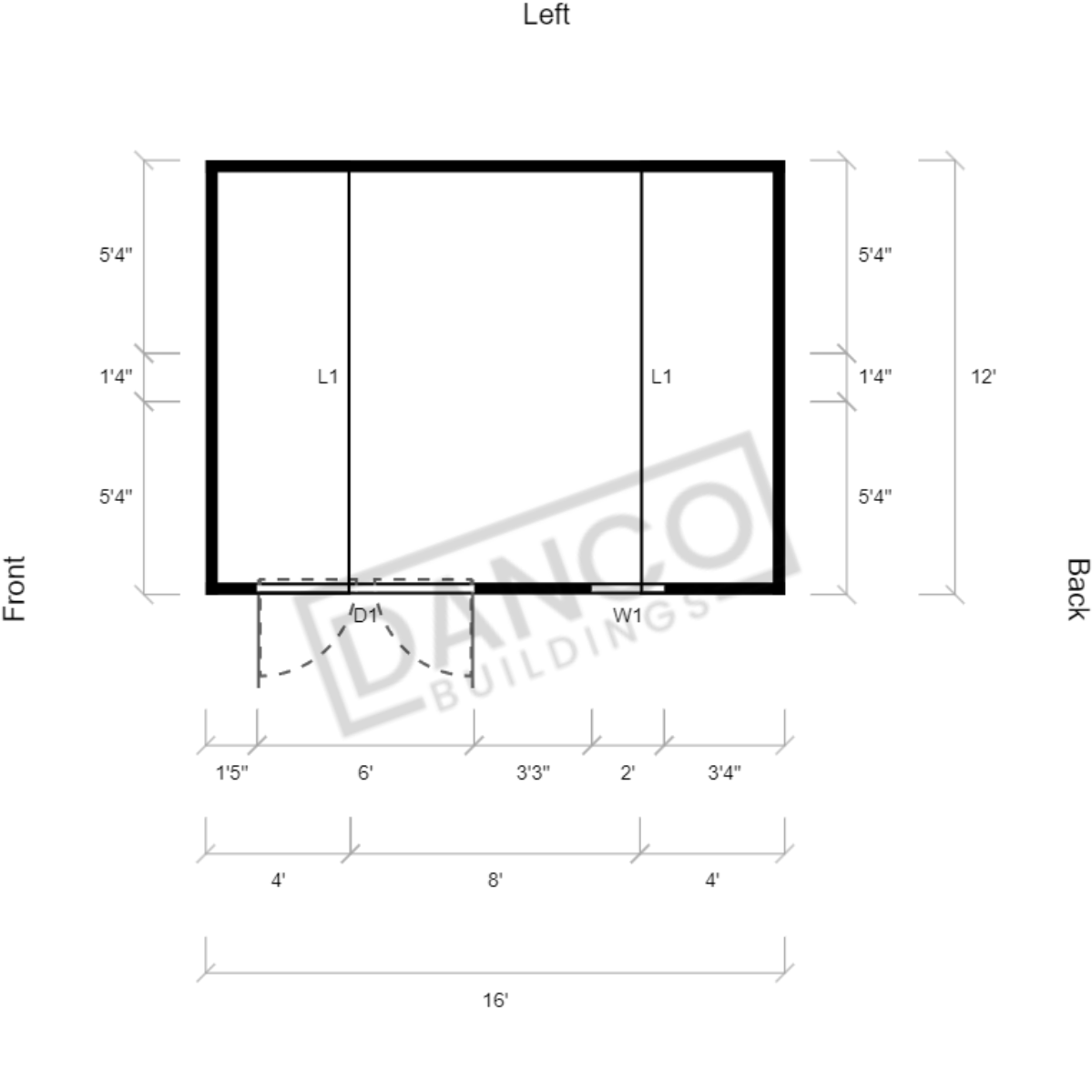 Side Lofted Barn 12x16 - Image 2