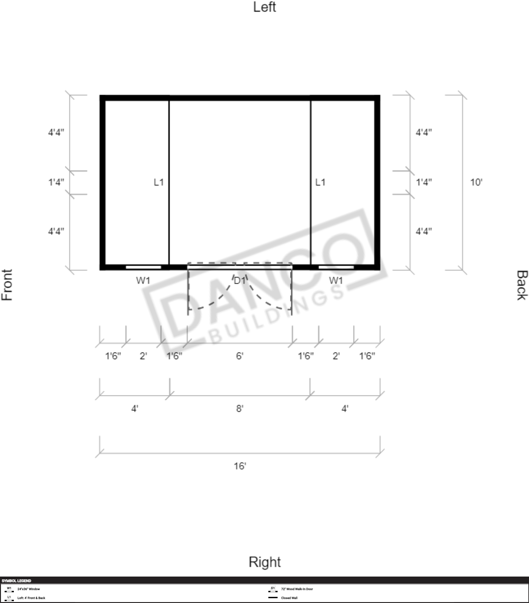 Side Lofted Barn 10x16/231619 - Image 2
