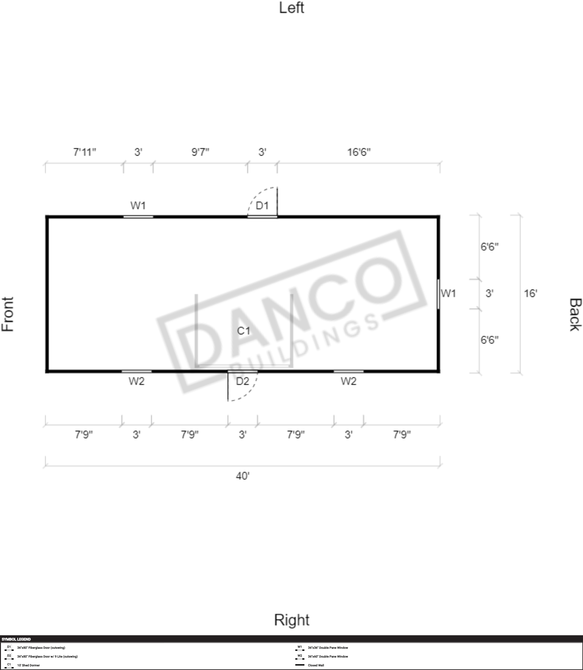 Dormer Shed 16x40 - Image 2