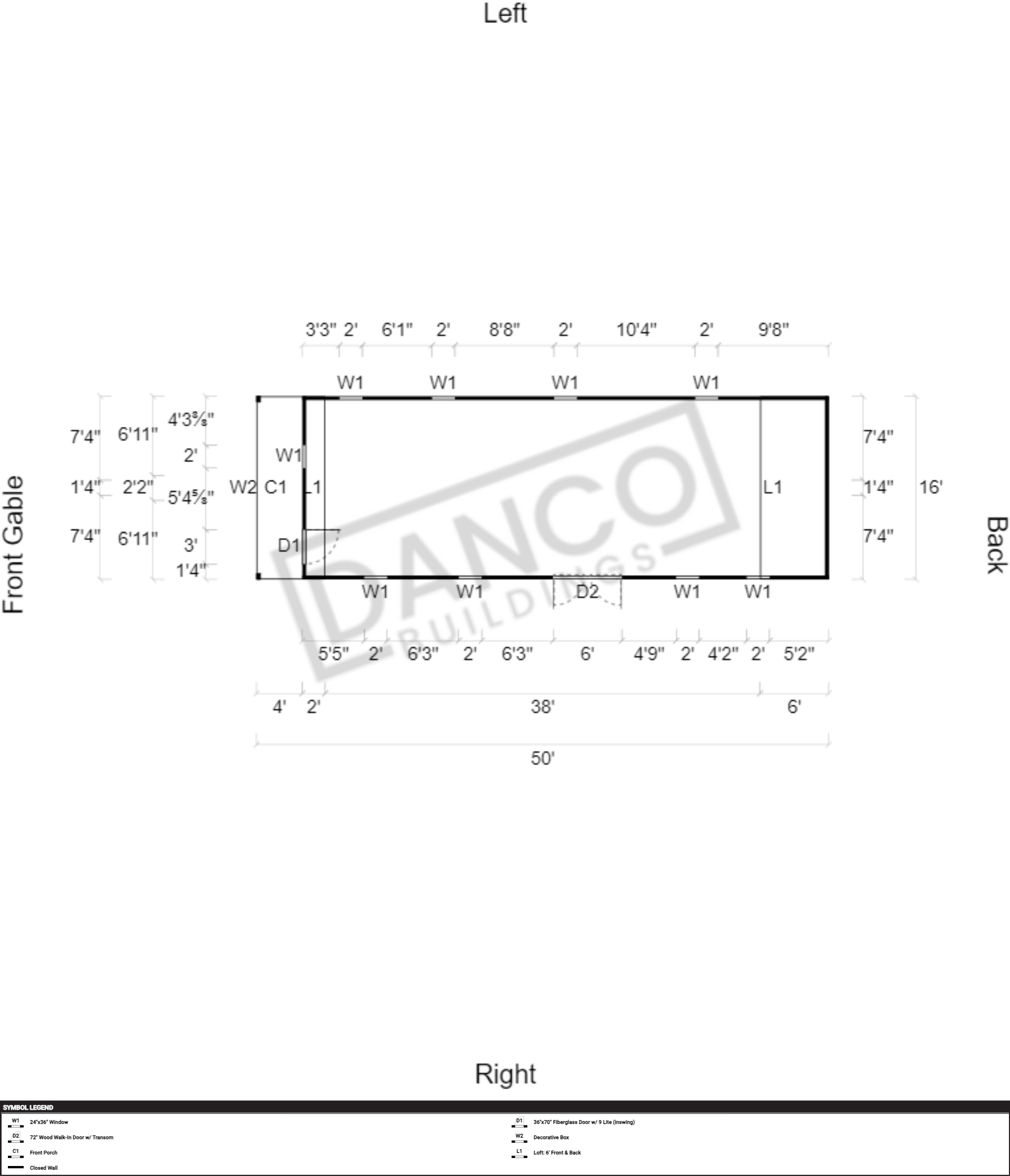 Lofted Barn Cabin 16x50 - Image 2