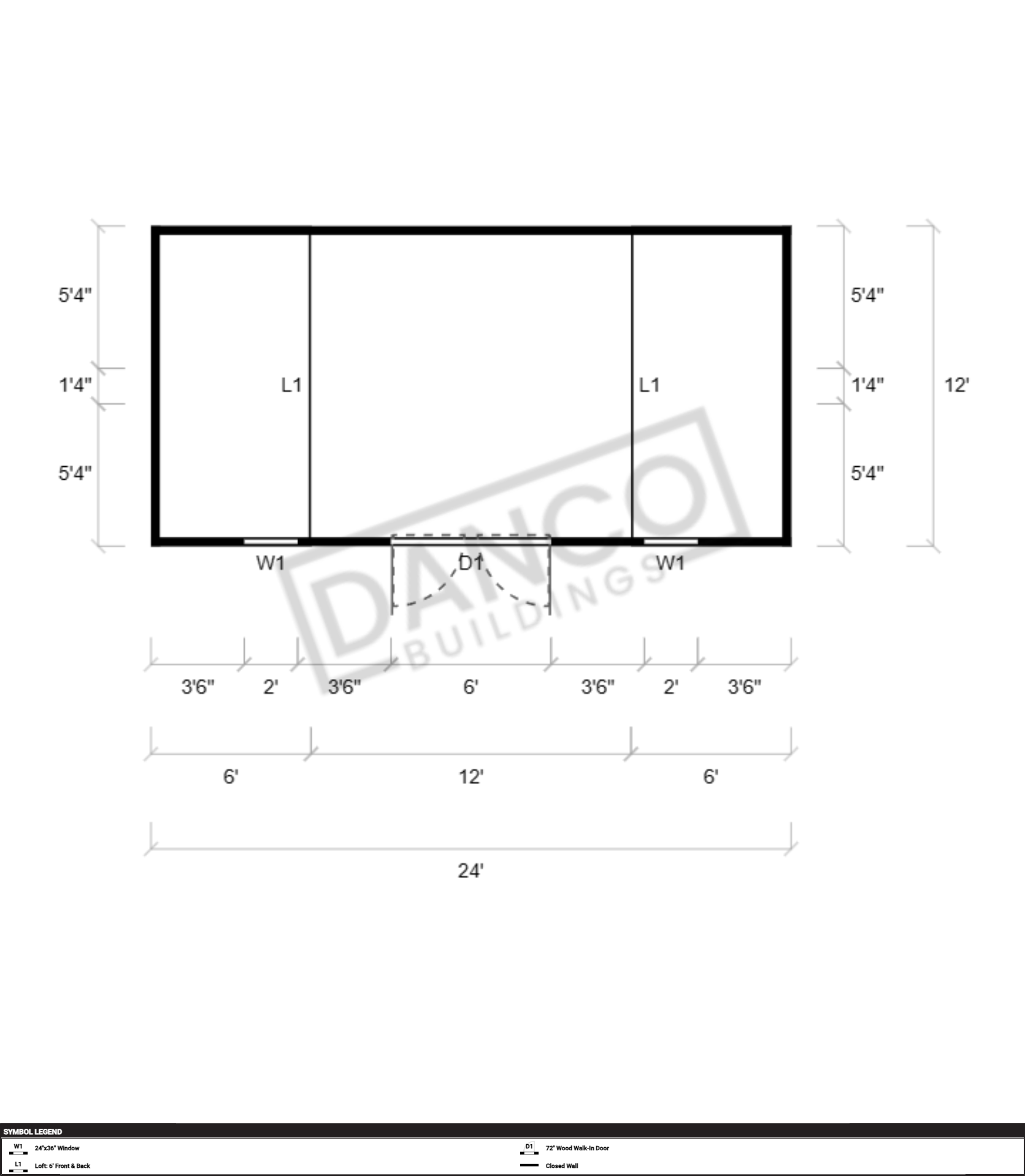 Side Lofted Barn 12x24/231620 - Image 2