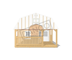 Wraparound Porch Lofted Barn Cabin 16x50 - Image 6