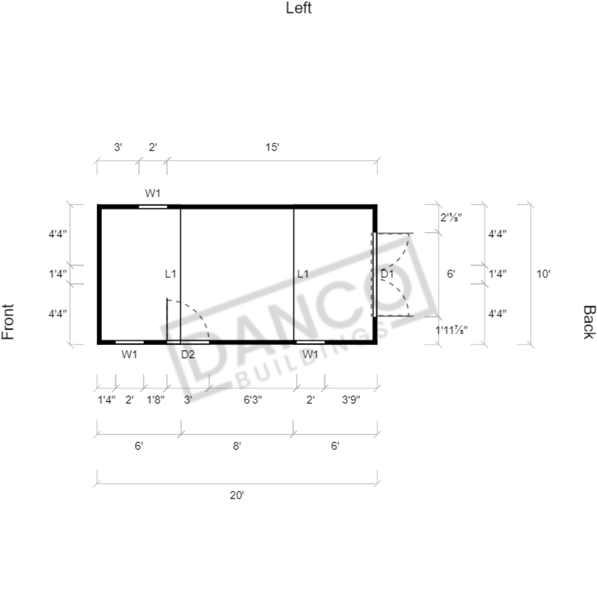 Side Lofted Barn 10x20 - Image 2