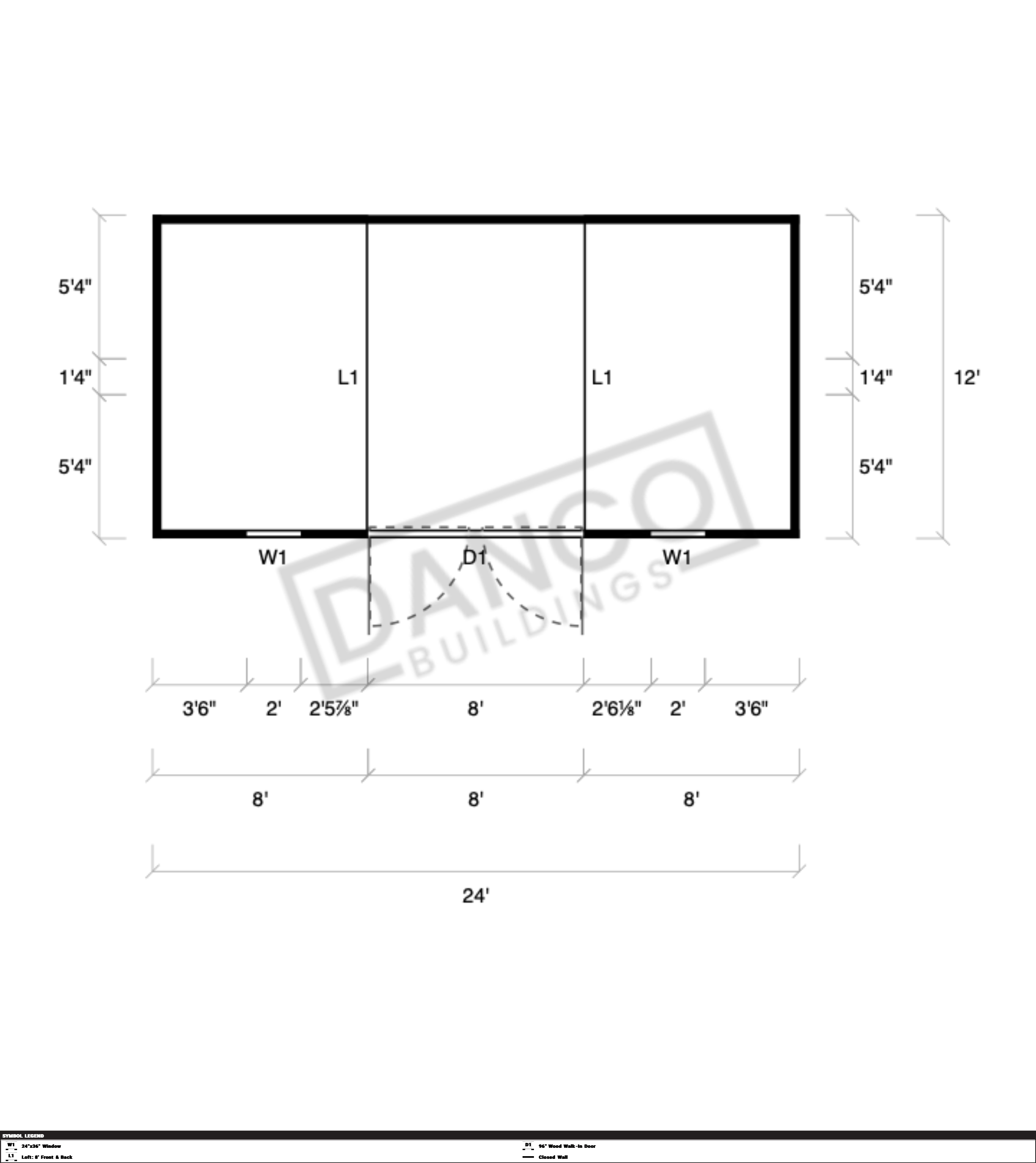 Side Lofted Barn 12x24 - Image 2