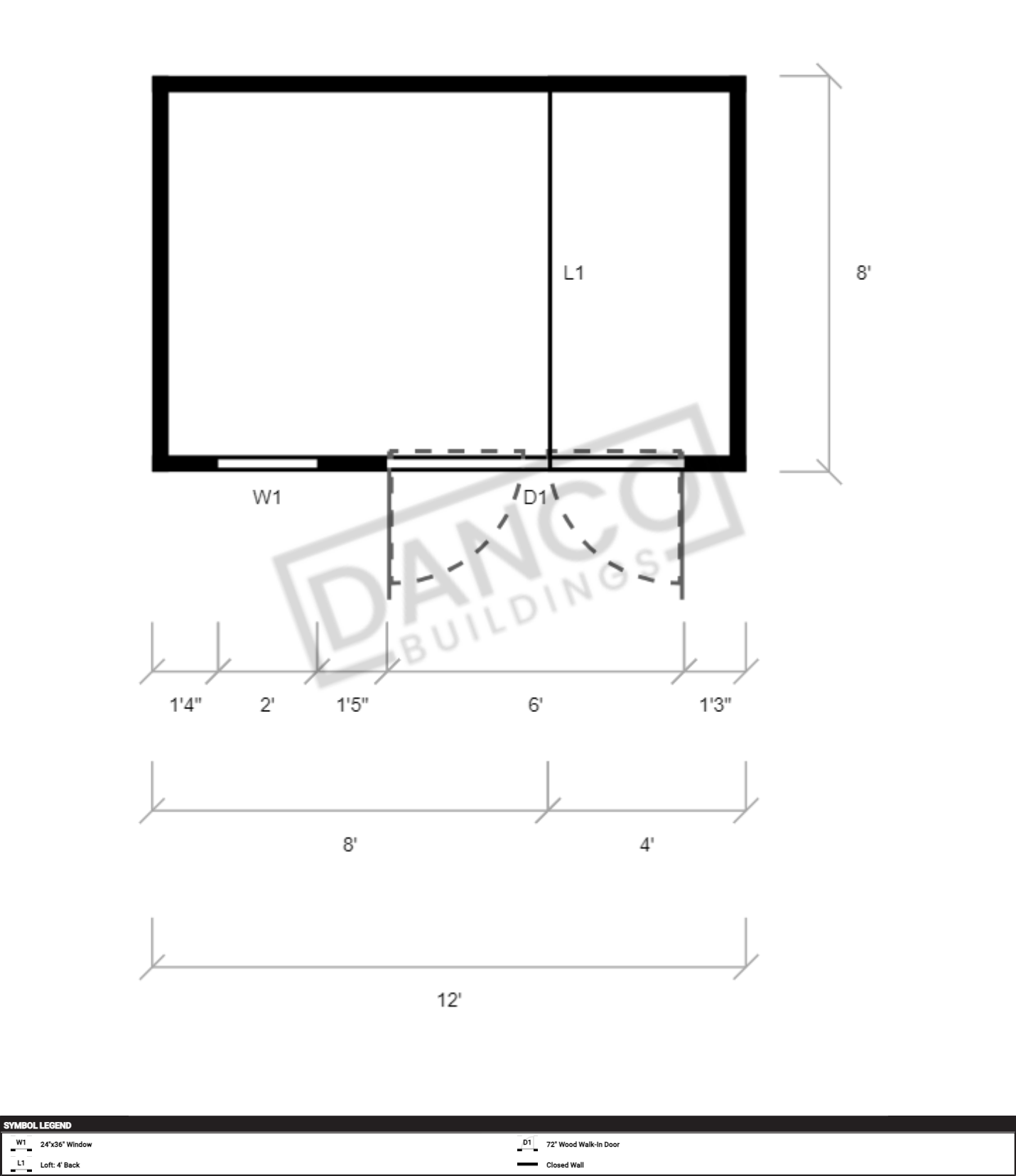 Side Lofted Barn 8x12/231636 - Image 2