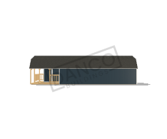 Wraparound Porch Lofted Barn Cabin 14x44 - Image 3