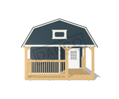 Wraparound Porch Lofted Barn Cabin 14x44 - Image 6