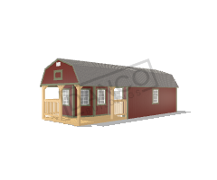 Wraparound Porch Lofted Barn Cabin 12x32