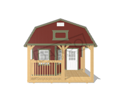 Wraparound Porch Lofted Barn Cabin 12x32 - Image 6