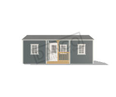 Center Side Porch Cabin 12x24 - Image 3