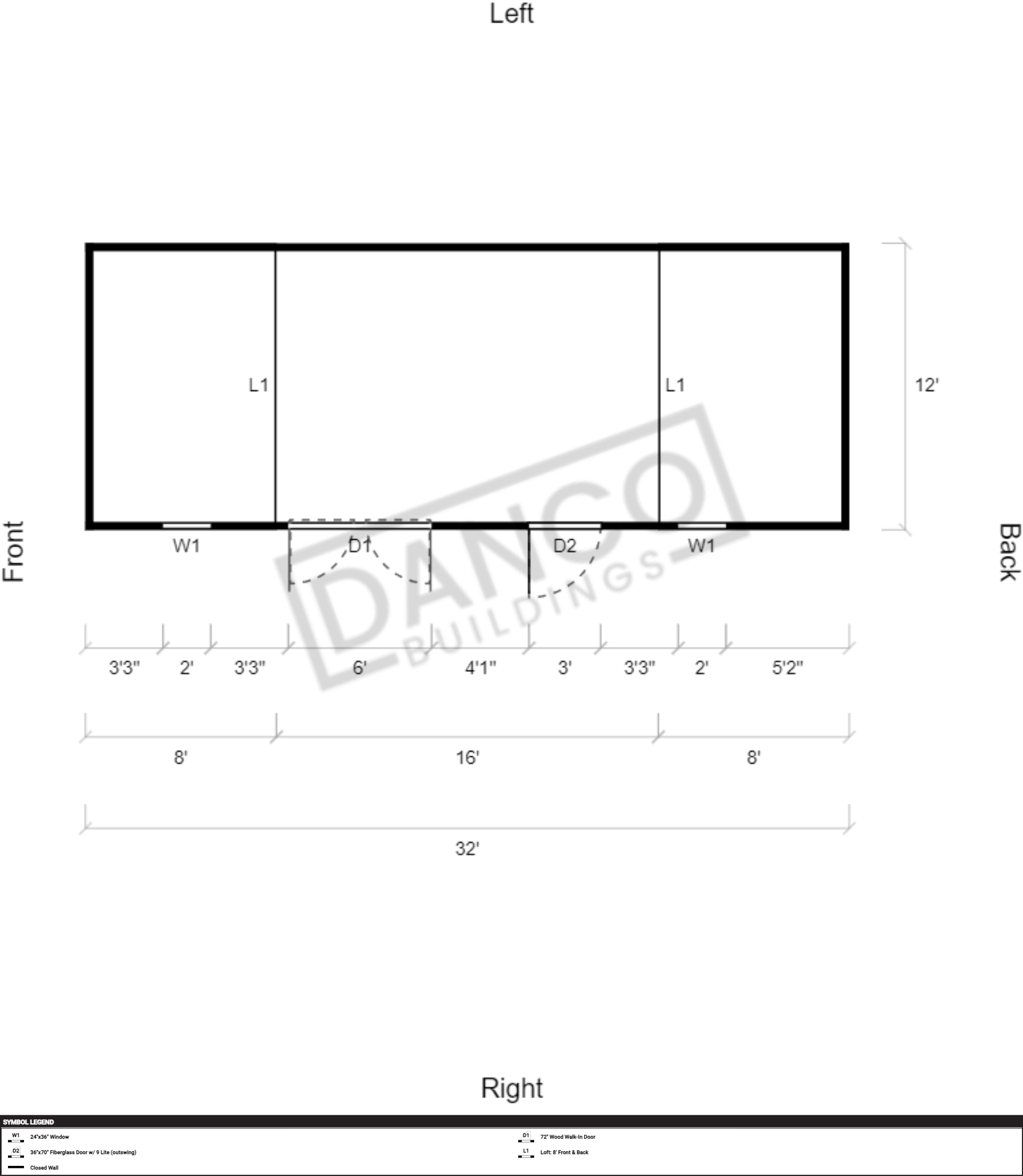 Side Lofted Barn 12x32 - Image 2