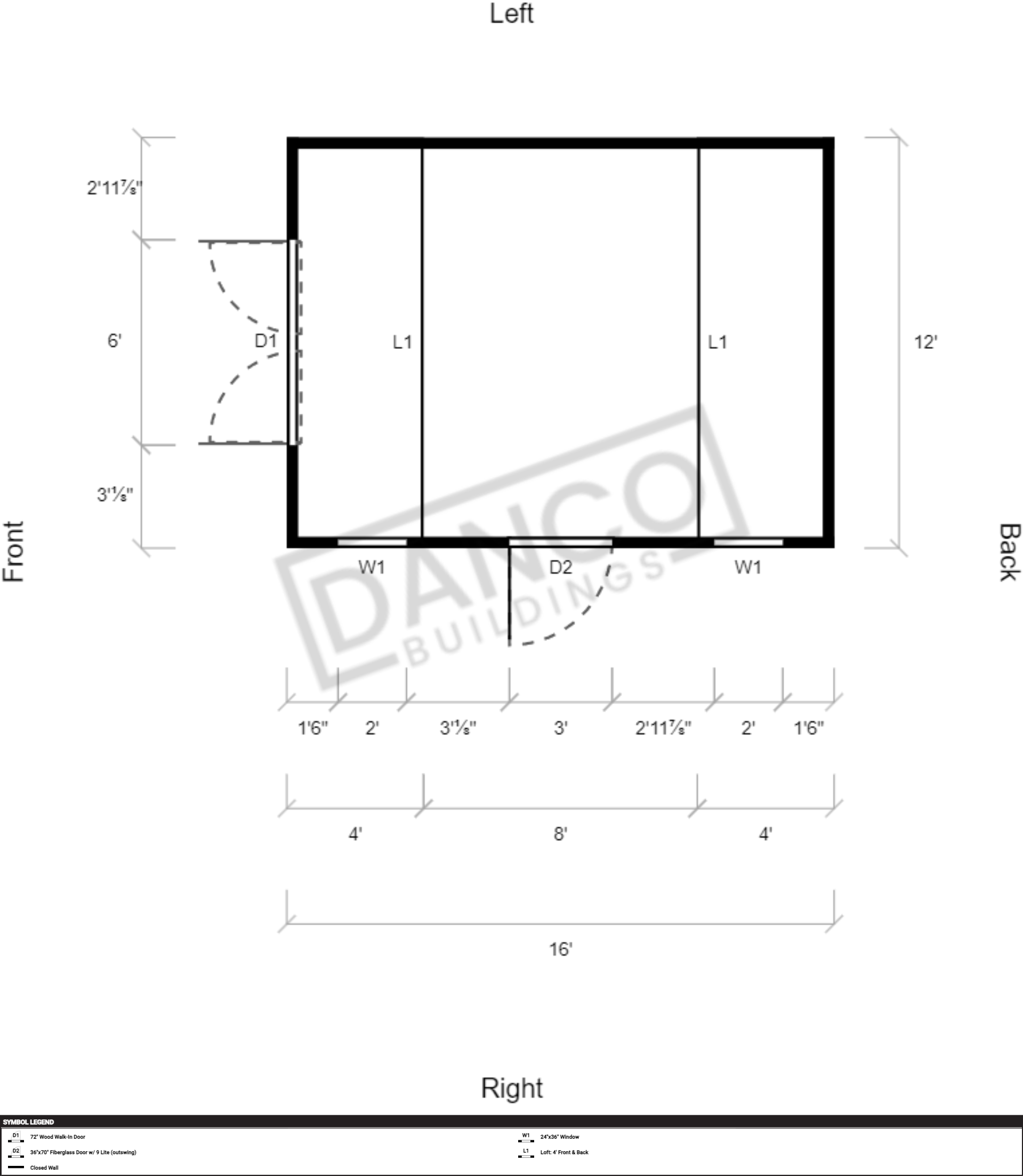 Side Lofted Barn 12x16 - Image 2