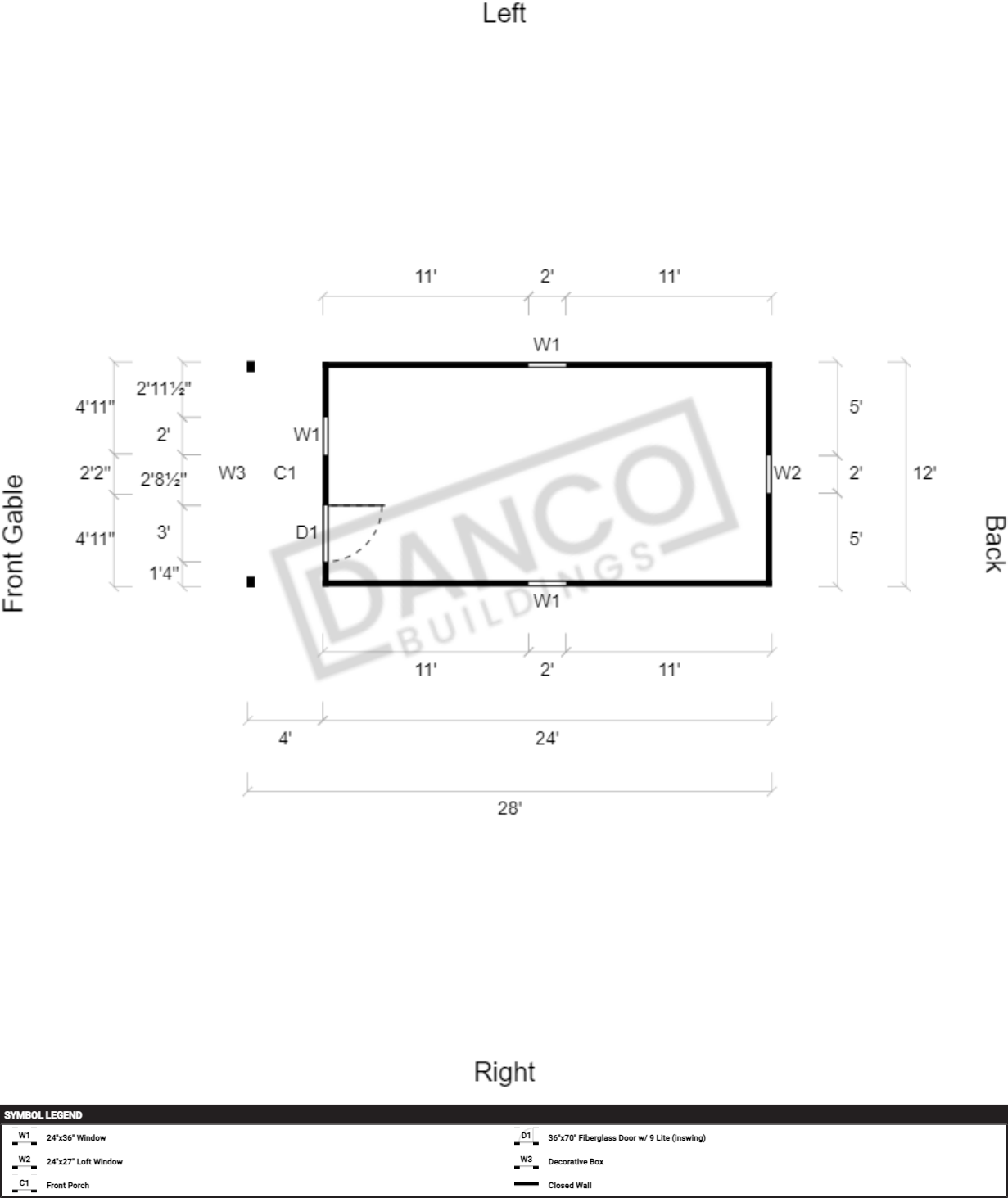 Lofted Barn Cabin 12x28/231698 - Image 2