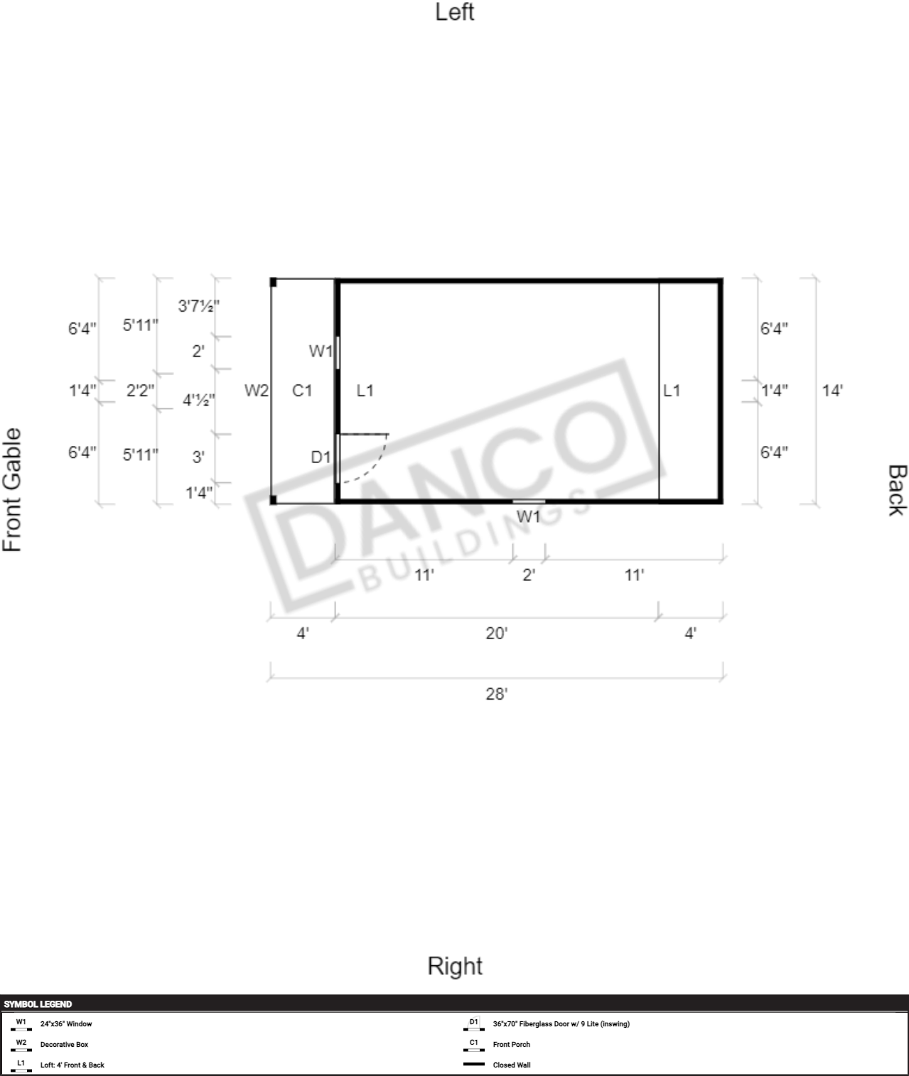 Lofted Barn Cabin 14x28 - Image 2