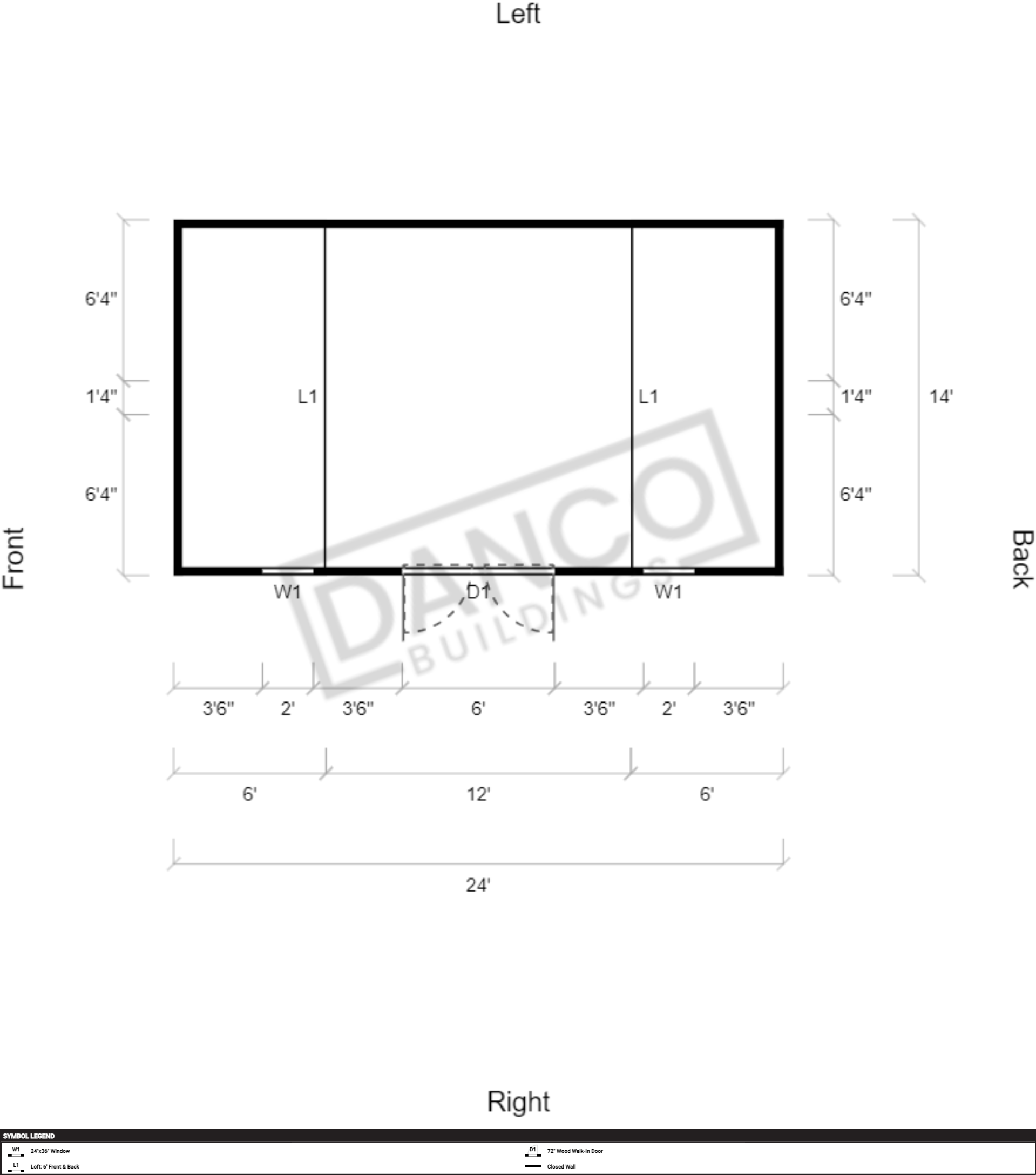 Side Lofted Barn 14x24 - Image 2
