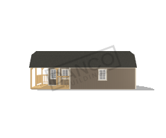 Wraparound Porch Lofted Barn Cabin 14x32 - Image 3
