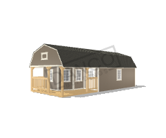 Wraparound Porch Lofted Barn Cabin 14x32