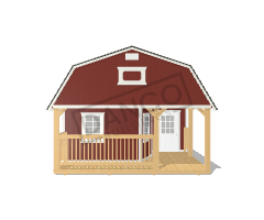 Wraparound Porch Lofted Barn Cabin 16x50 - Image 6