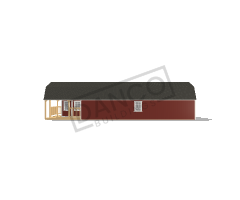 Wraparound Porch Lofted Barn Cabin 16x50 - Image 3