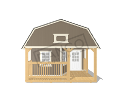 Wraparound Porch Lofted Barn Cabin 14x32 - Image 6