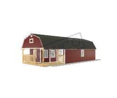 Wraparound Porch Lofted Barn Cabin 16x40
