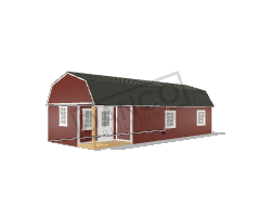 Corner Porch Lofted Barn Cabin 14x36