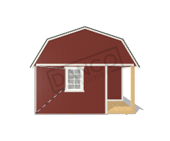 Corner Porch Lofted Barn Cabin 14x36 - Image 6