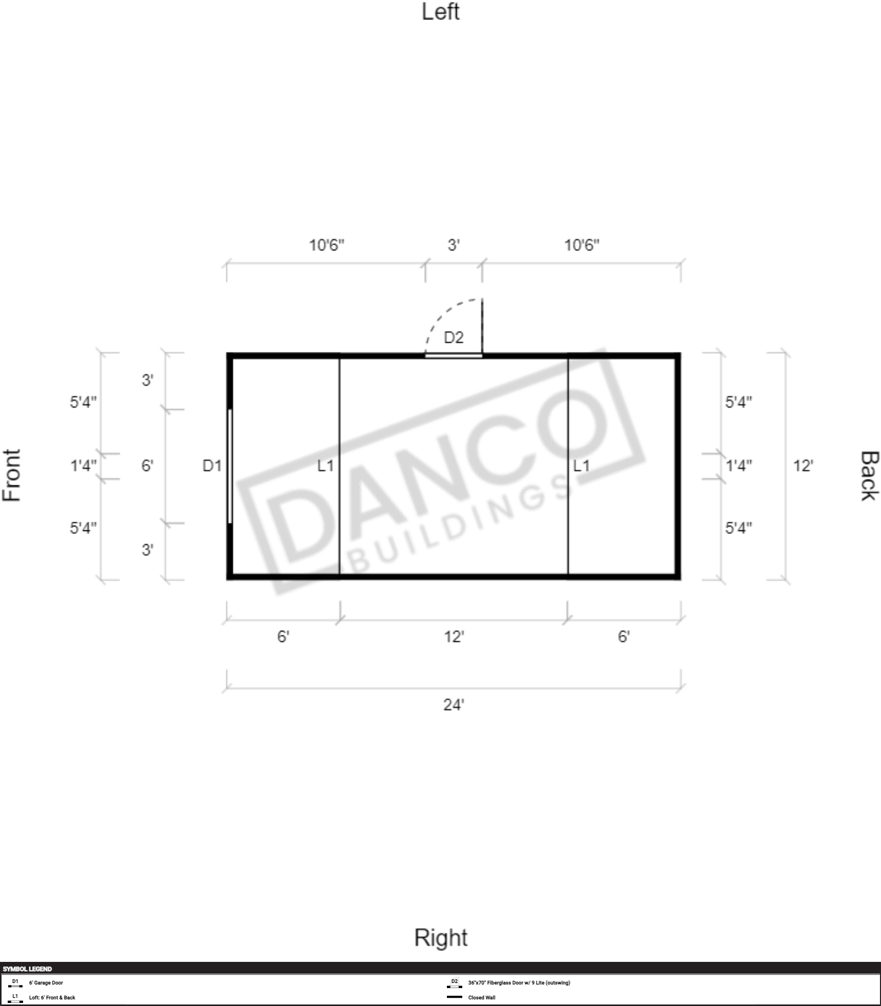 Lofted Barn Garage 12x24 - Image 2