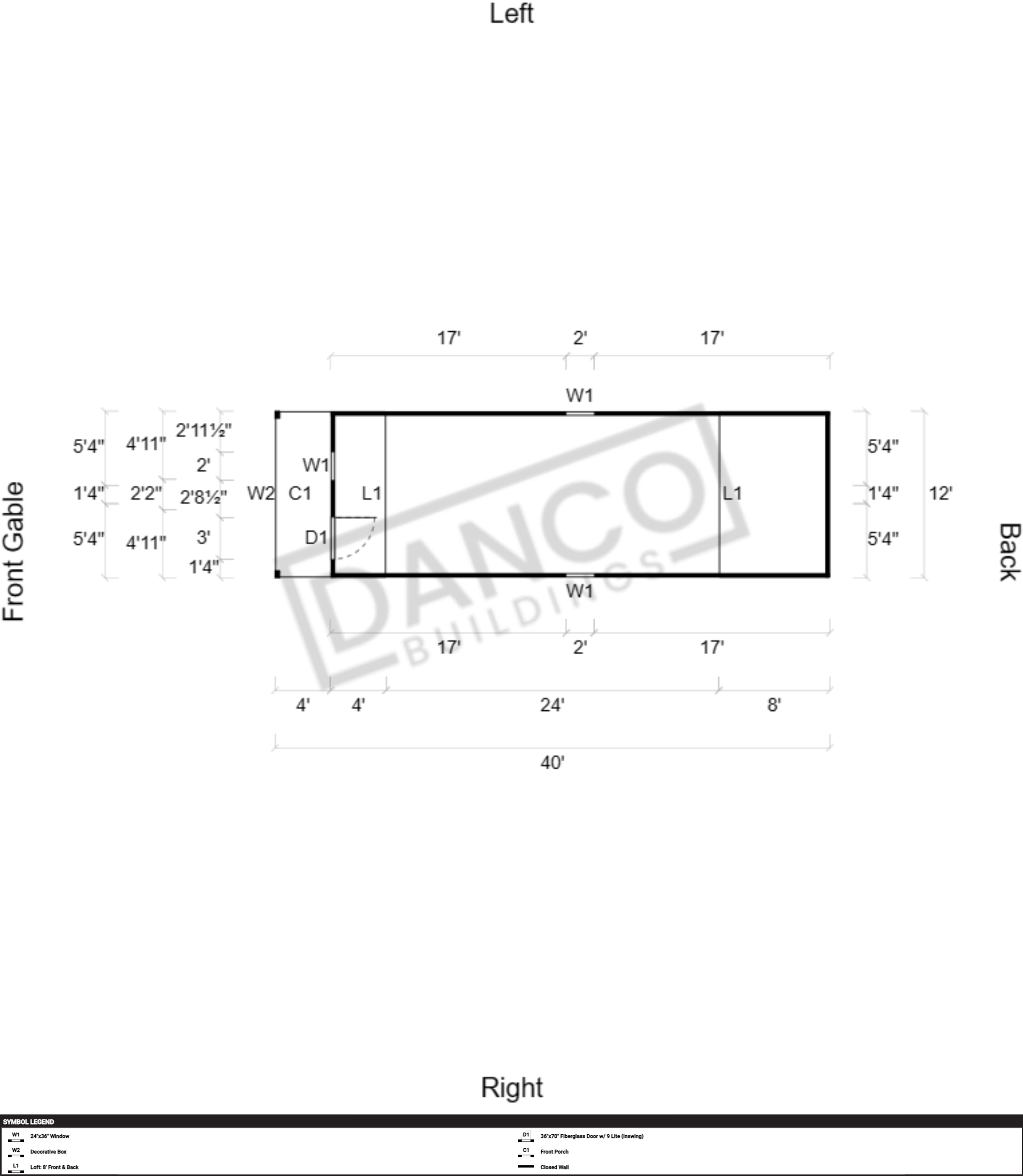 Lofted Barn Cabin 12x40 - Image 2