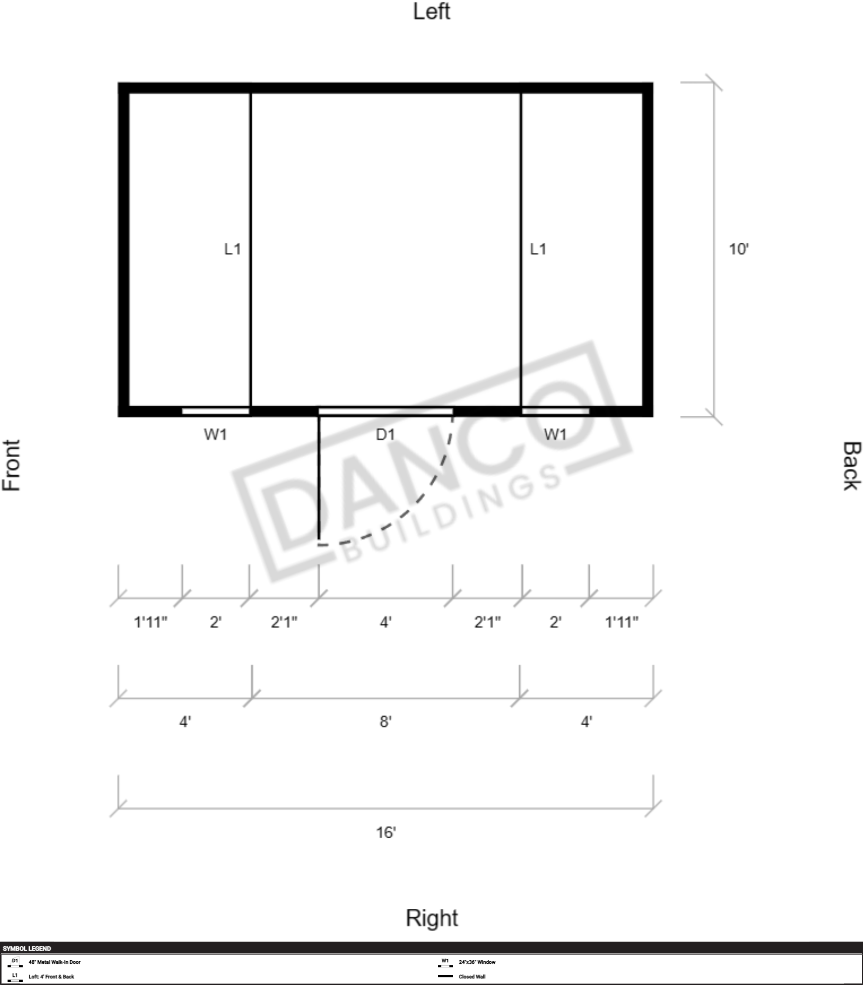 Extra Economy Lofted Barn 10x16 - Image 2