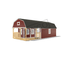 Wraparound Porch Lofted Barn Cabin 14x32