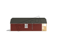 Wraparound Porch Lofted Barn Cabin 14x32 - Image 4