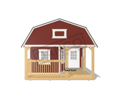 Wraparound Porch Lofted Barn Cabin 14x32 - Image 6
