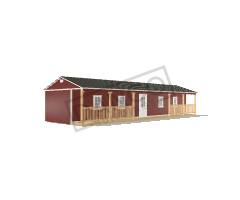 Side Porch Cabin 16x50